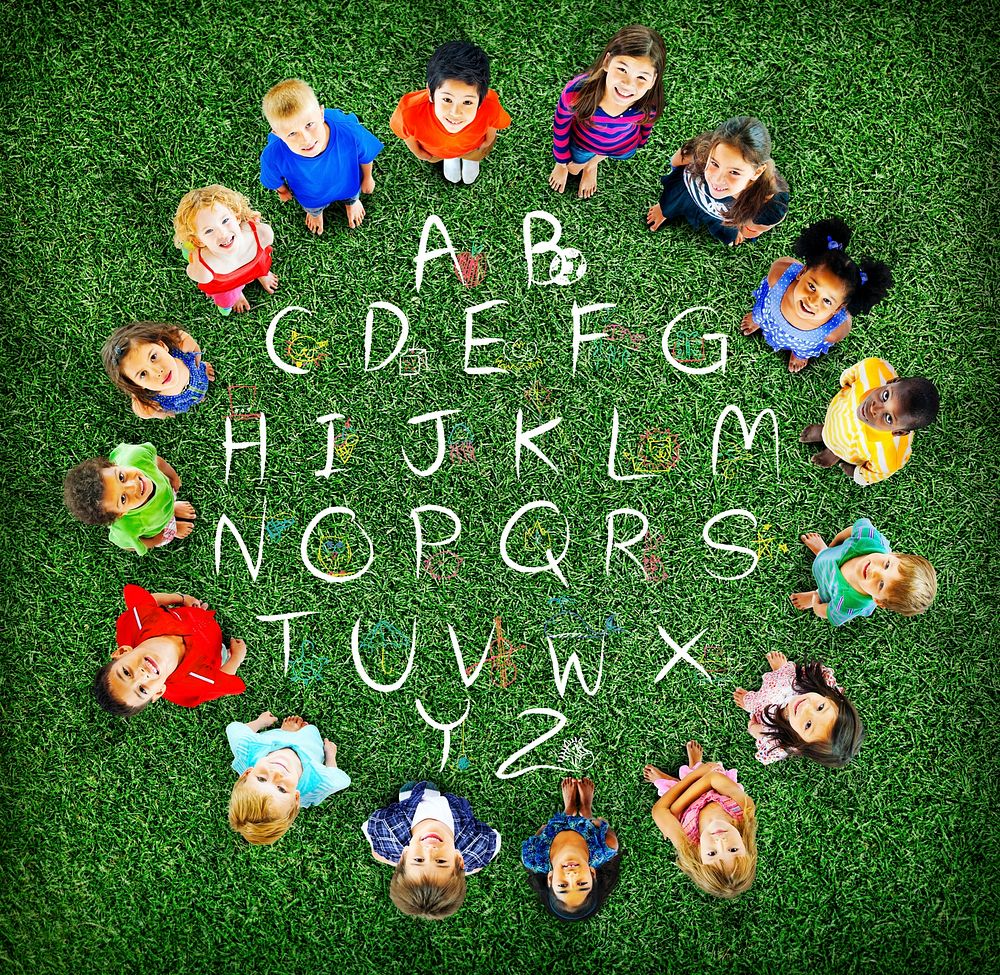 English Alphabet Letters Number Education Concept