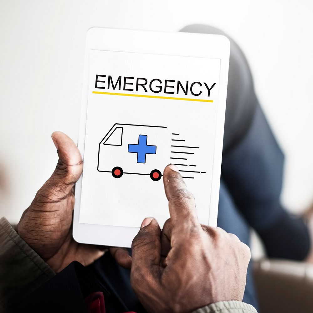 Emergency Ambulance Vehicle Healthcare Icon Word