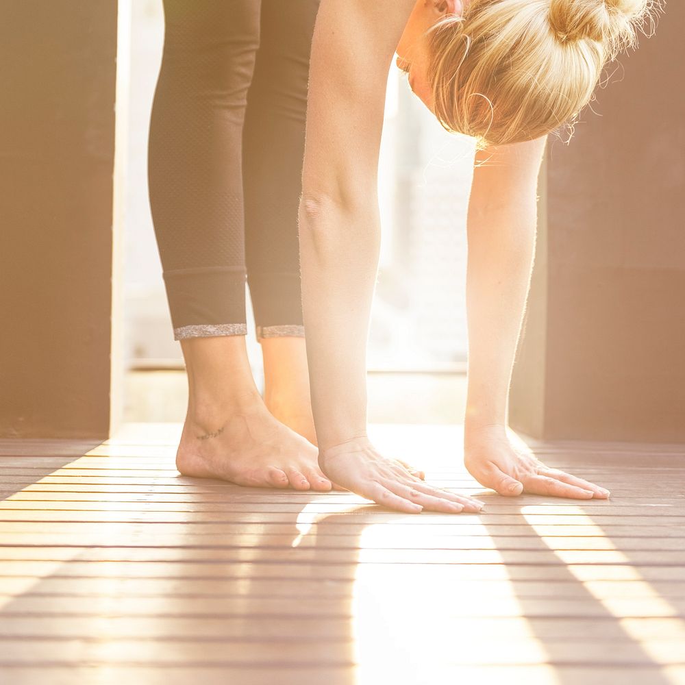 Woman Yoga Practice Pose Training Concept