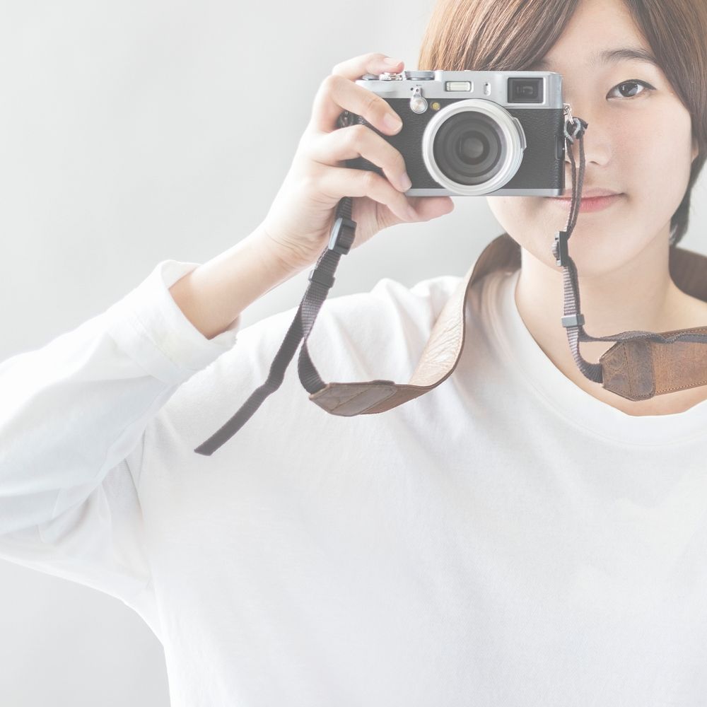 Camera Asian Active Photographer Technology Concept