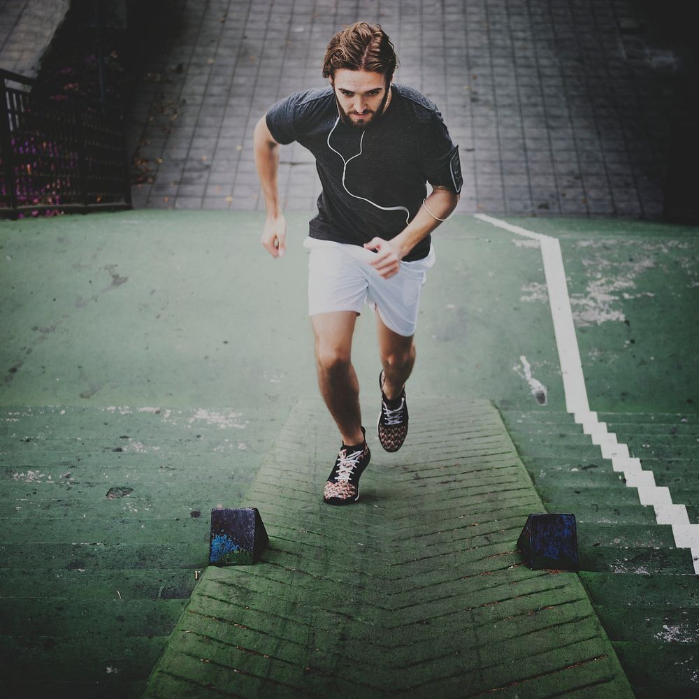 Sportman Running Training Male Men Healthy Concept