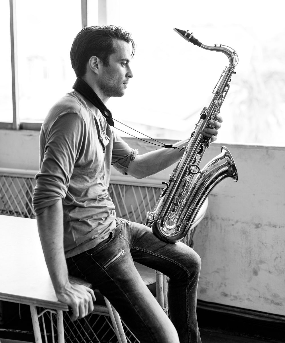 Saxophone Symphony Musician Jazz Instrument Concept