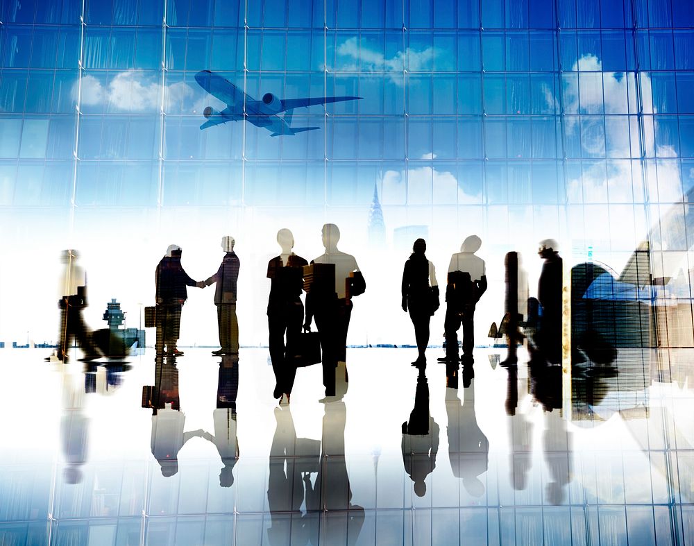 Business People Corporate Airport Terminal Travel Concept