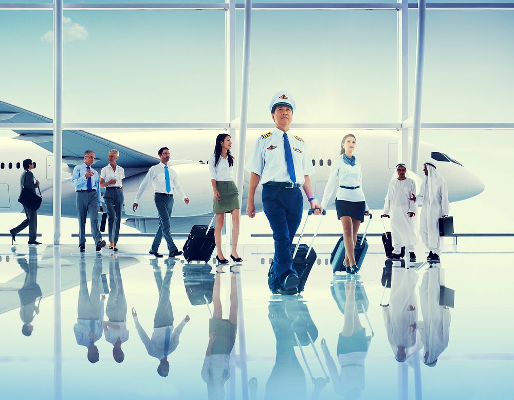 Multiethnic Group of Business People Airport Concept