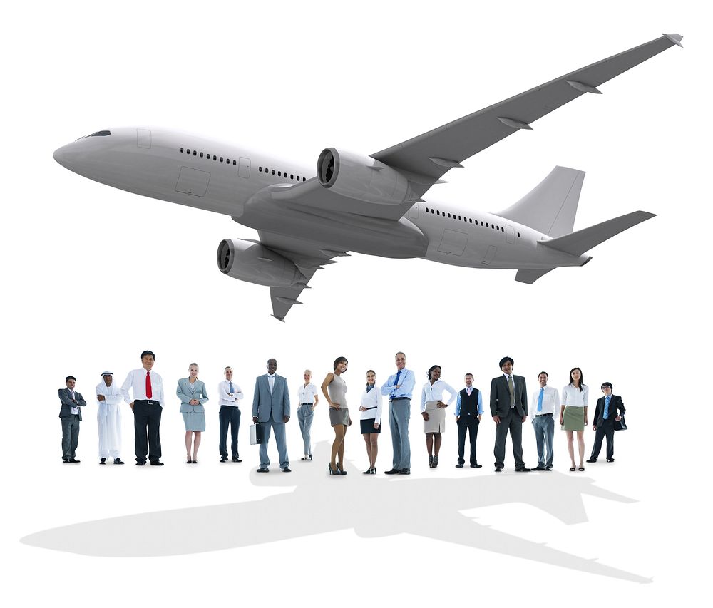 Travel Business People Airplane Diversity Trip Flight Concept