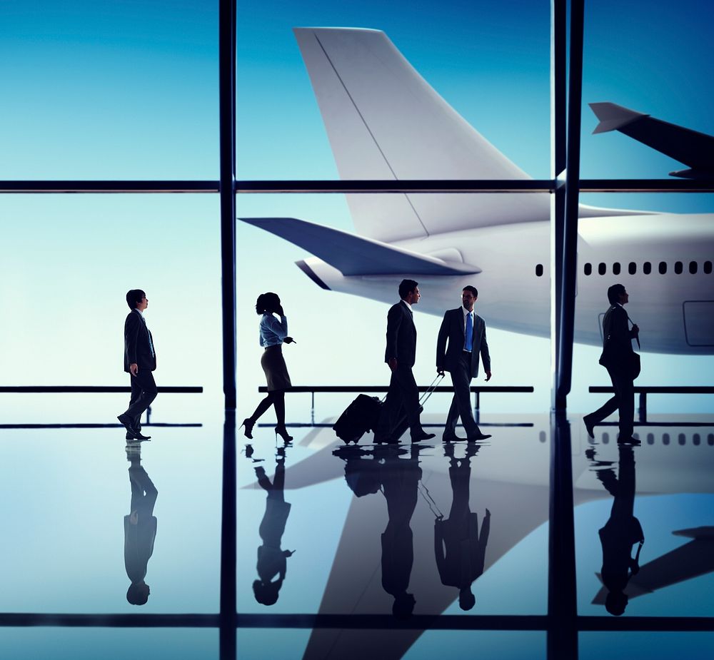 Business People Corporate Travel Airport Concept