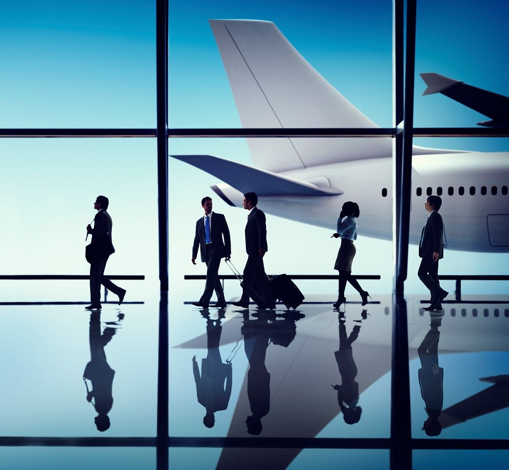 Business People Corporate Travel Airport Concept