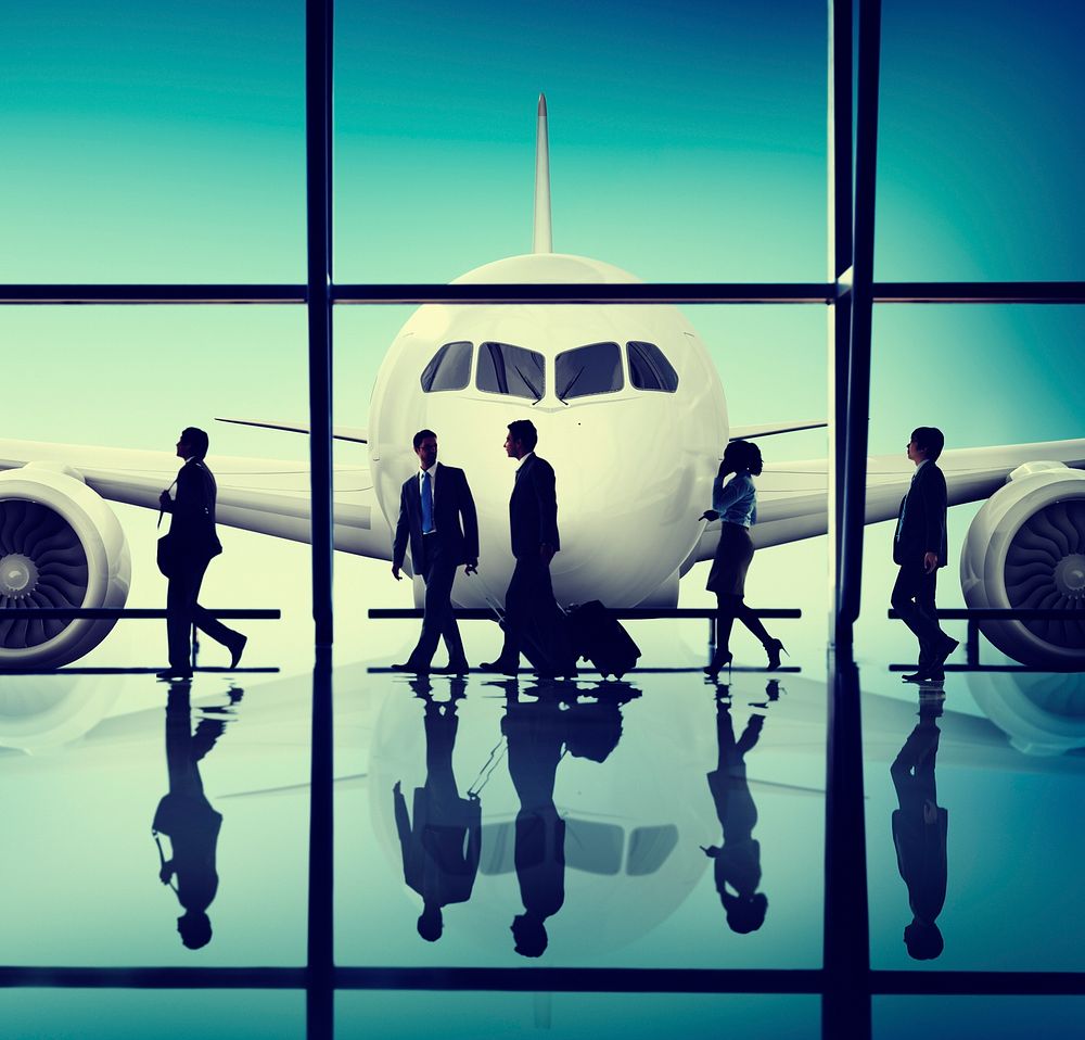 Business People Corporate Travel Airport Concept