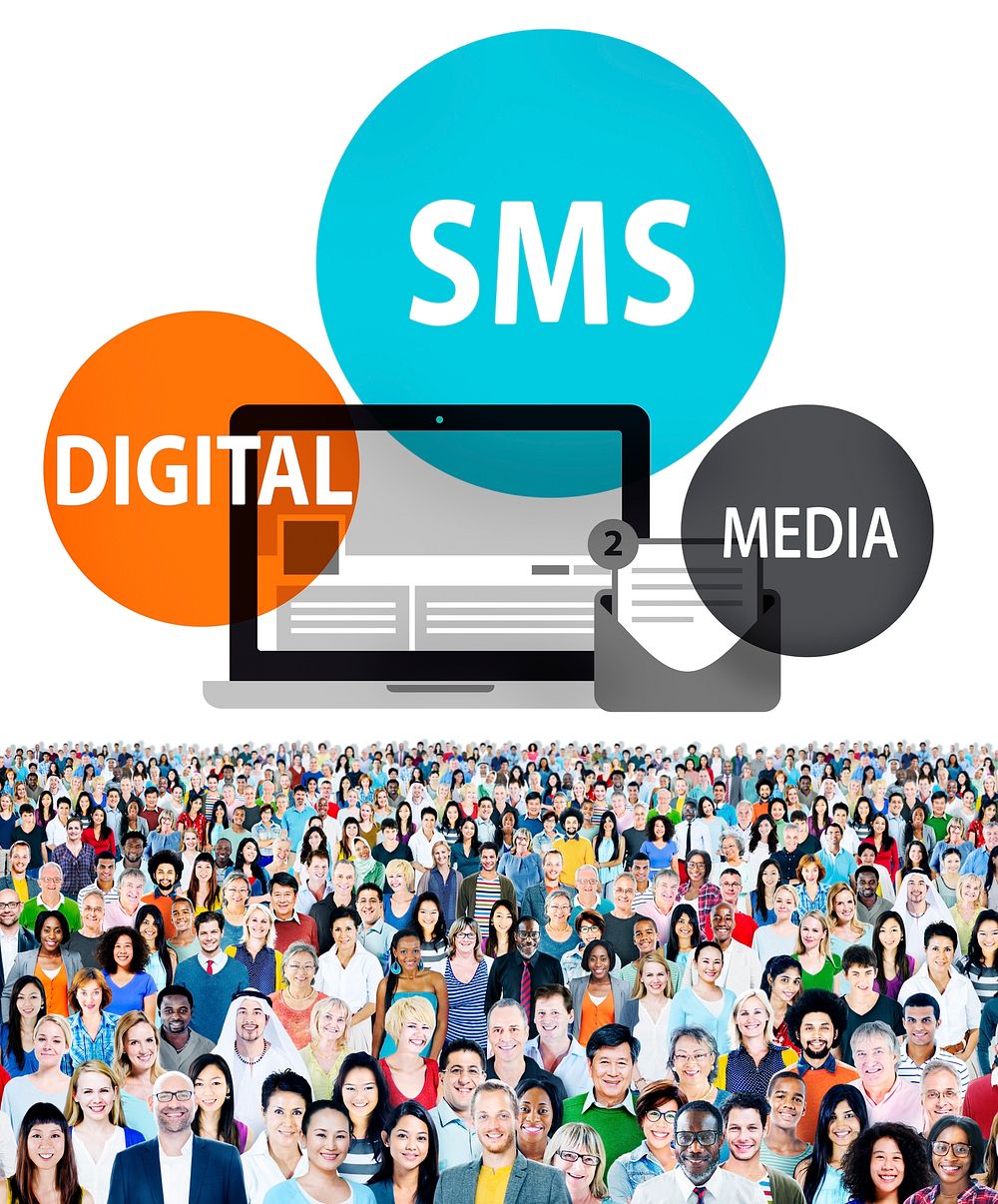 SMS Digital Media Message Chatting Communication Concept