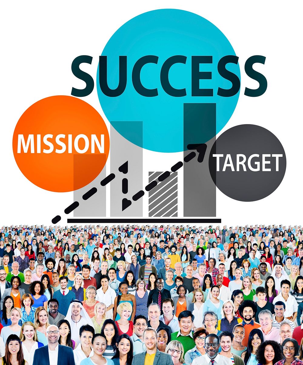 Success Mission Tarket Buisness Growth Planning Concept