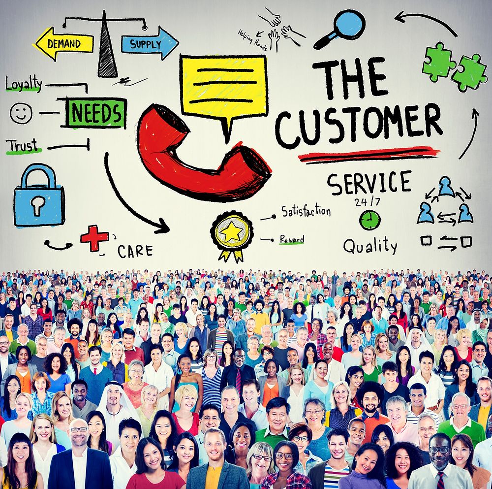 Customer Service Support Solution Assistance Aid Concept