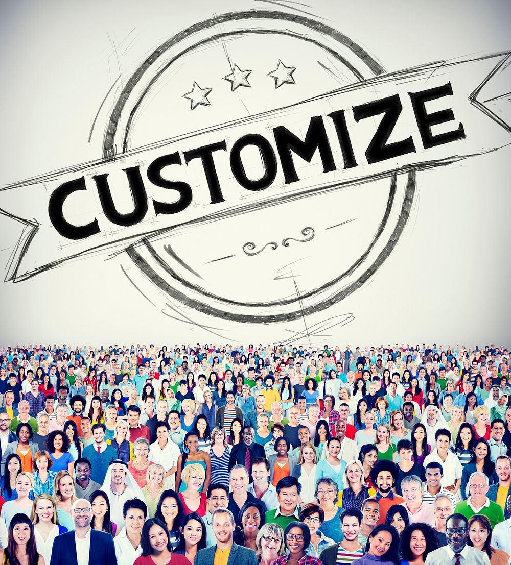 Customize badge overlay on a huge crowd of people