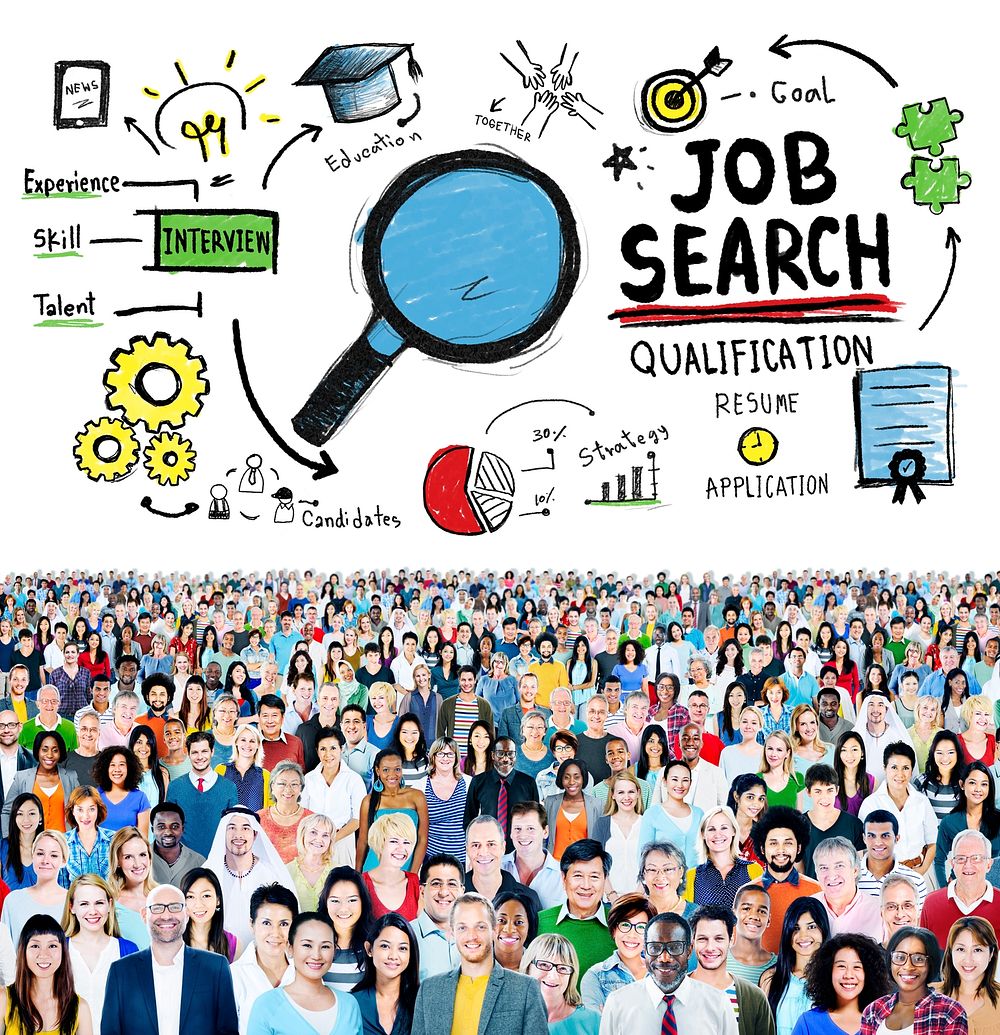 Job Search Qualification Resume Recruitment Hiring Application Concept