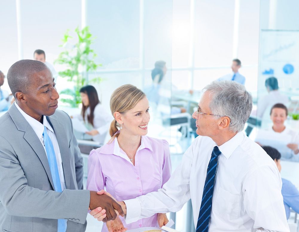 Group of Business People Meeting in the Office