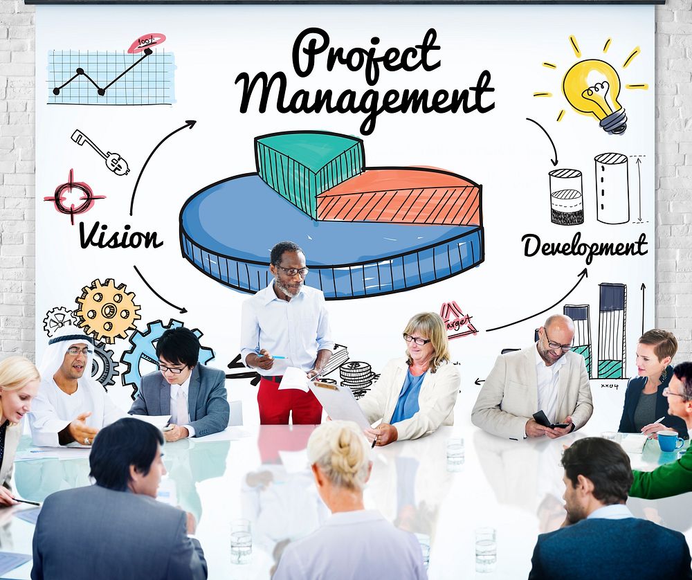 Project Management Ideas Development Graph Concept