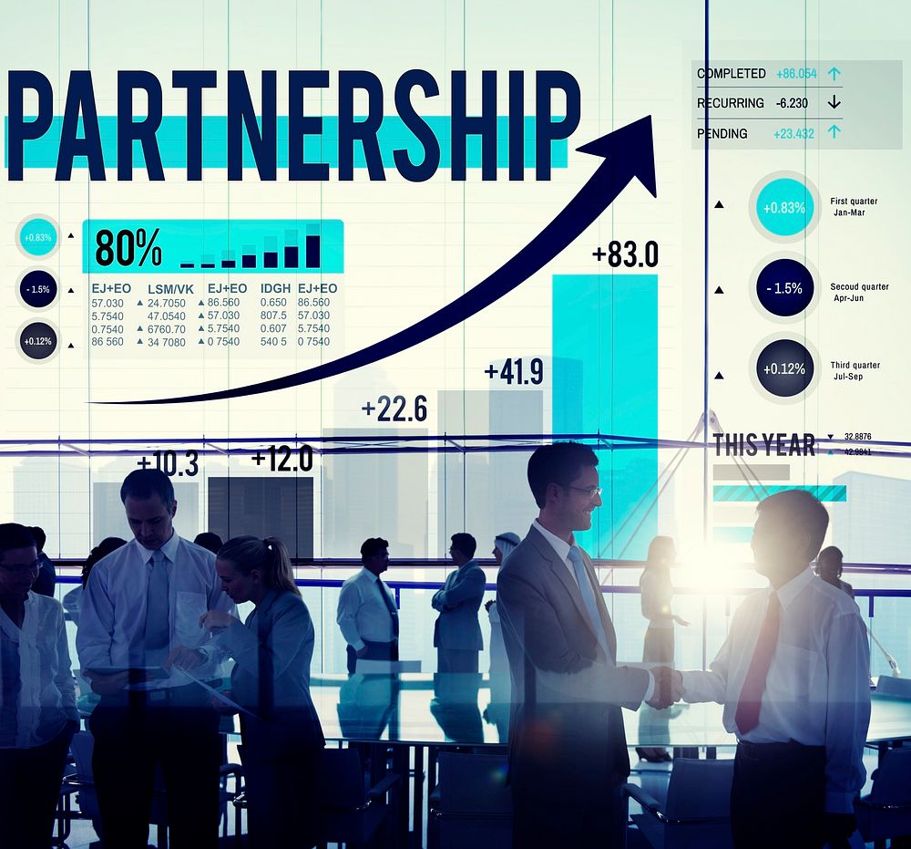 Partnership Connection Corporate Team Support Concept