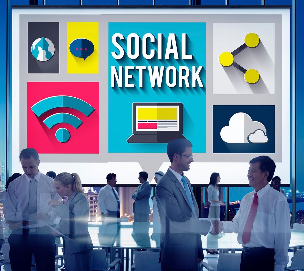 Social Network Global Communications Networking Concept