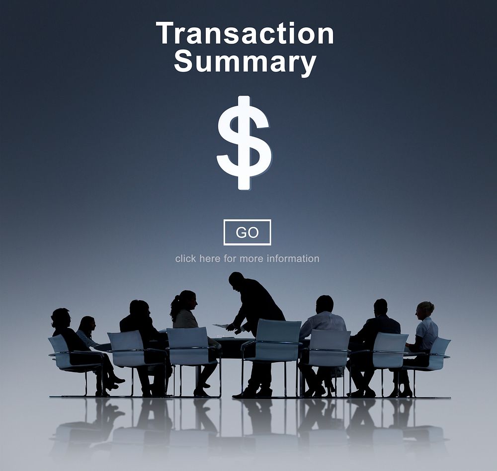 Transaction Summary Corporate Accounting Concept