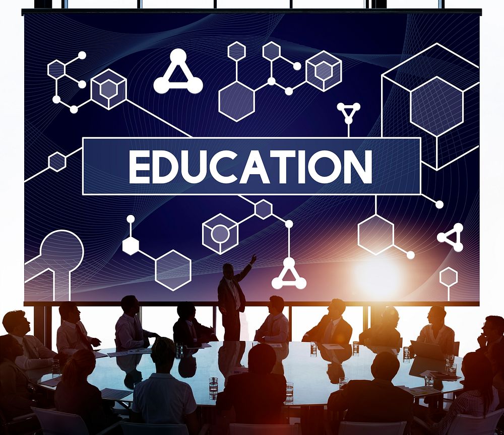 Education Particles Geometry Shapes Graphics Concept
