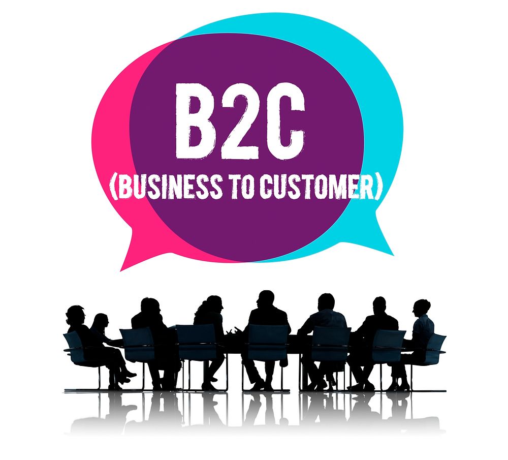Business To Customer Consumer Commerce Contact Concept