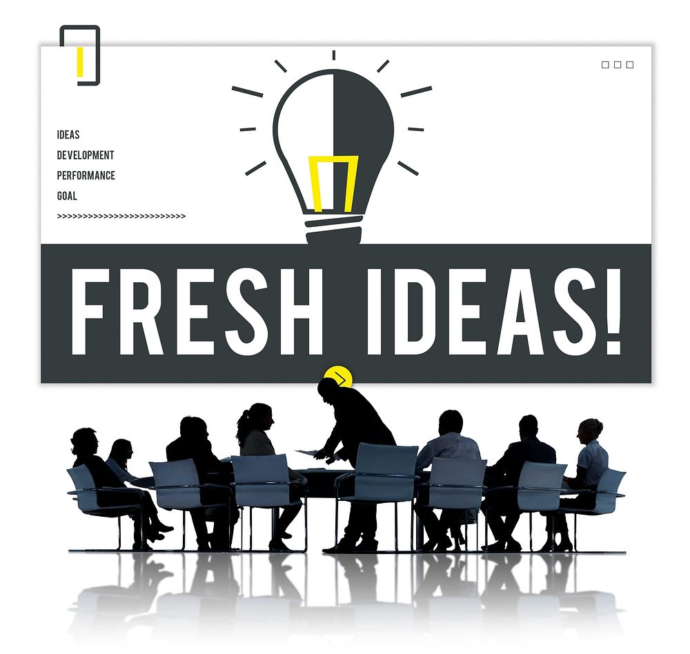 Fresh Ideas Light Bulb Graphic