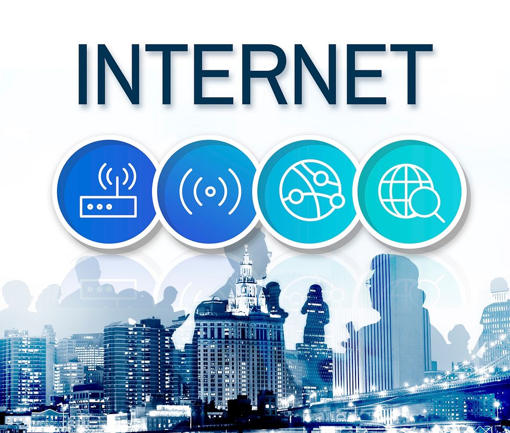Internet Network Buttons Icon Concept