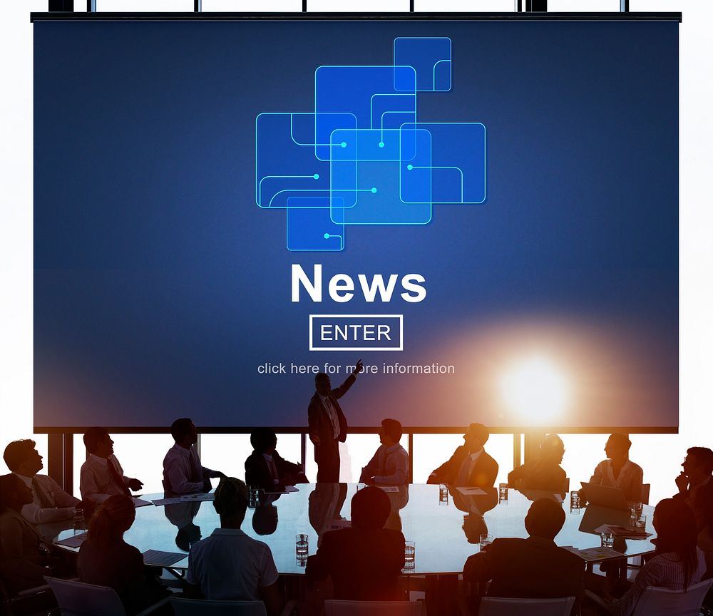 News Broadcast Information Report Update Communication Concept