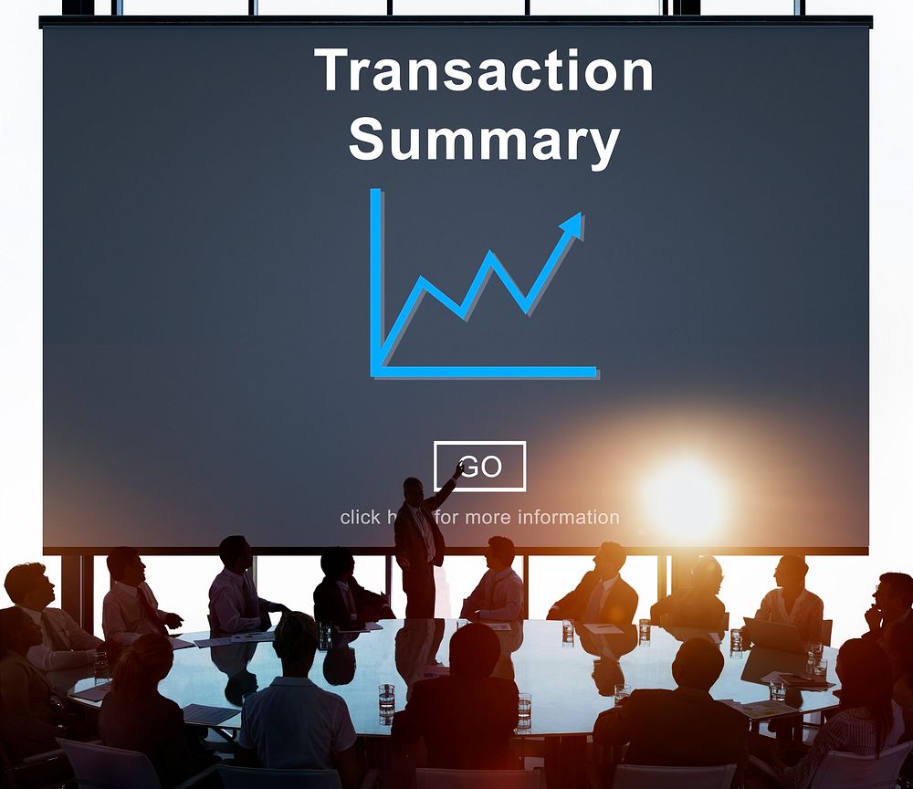 Transaction Summary Budget Balance Account Concept