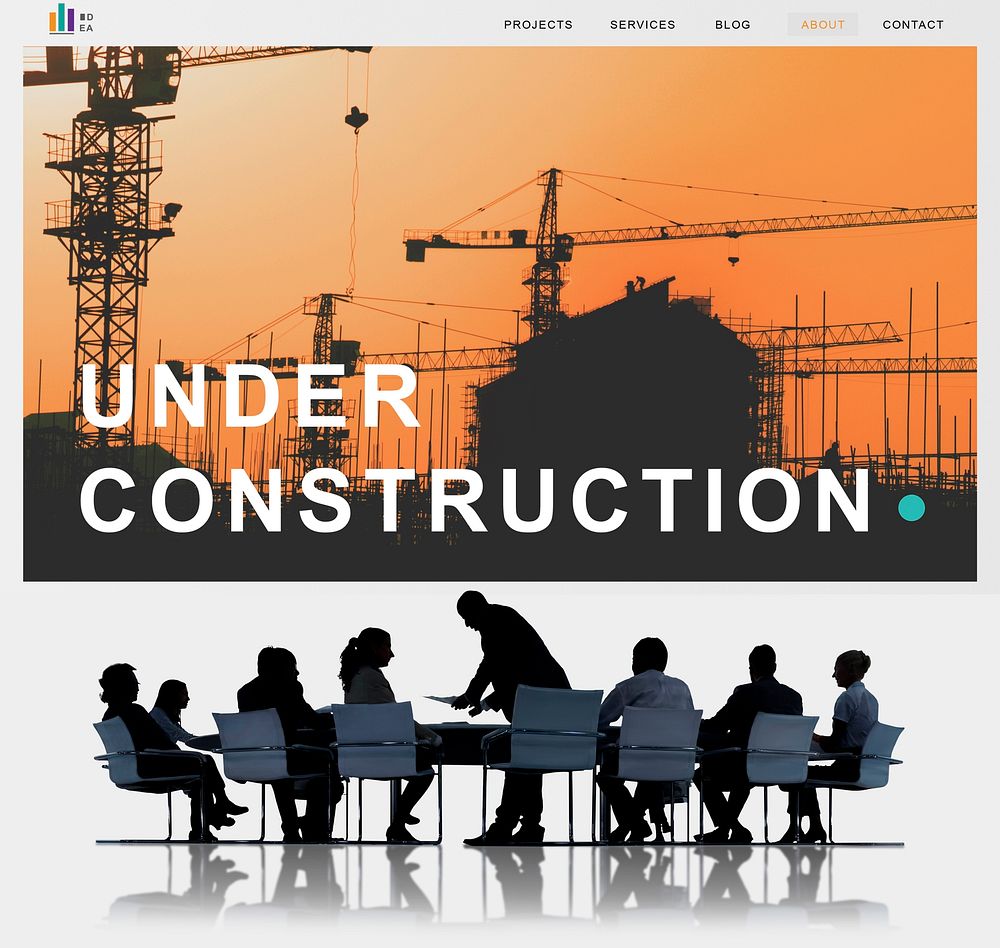 Under Construction Building Architecture Concept