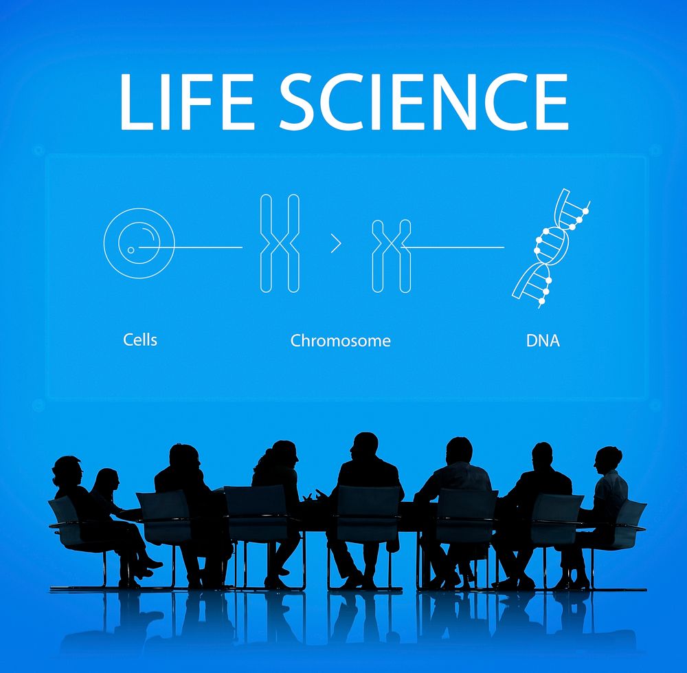 Group of people discussion biology humanity life science genetic research