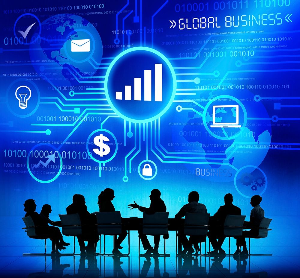 Business People in a Meeting and Global Business Concepts
