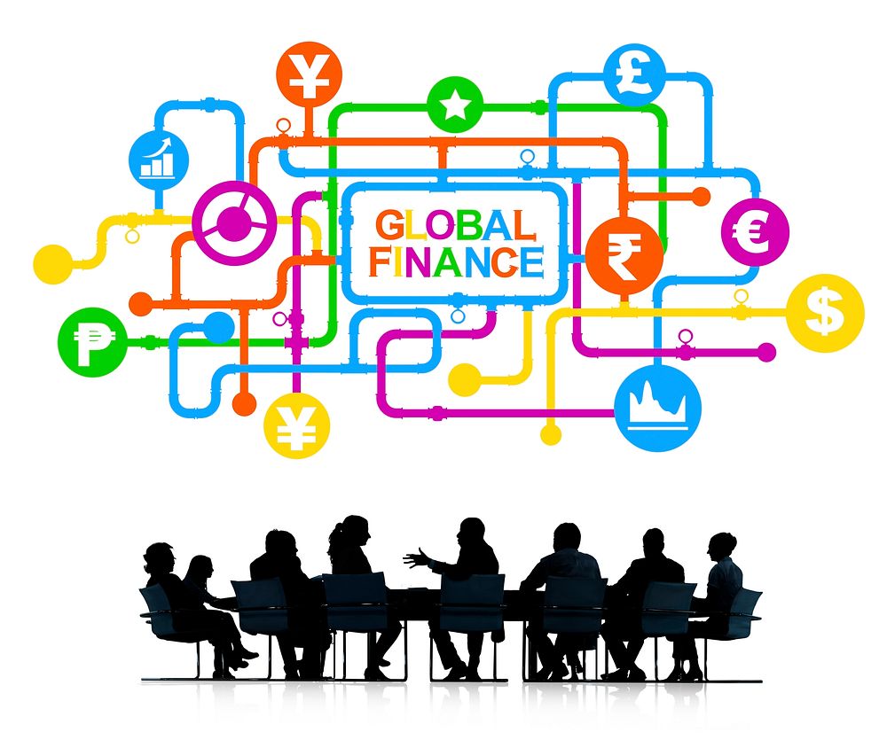 Group of Business People Discussing About Global Finance