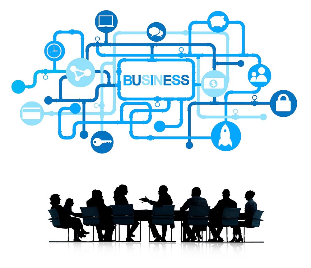 Business People in a Meeting and Business Concepts