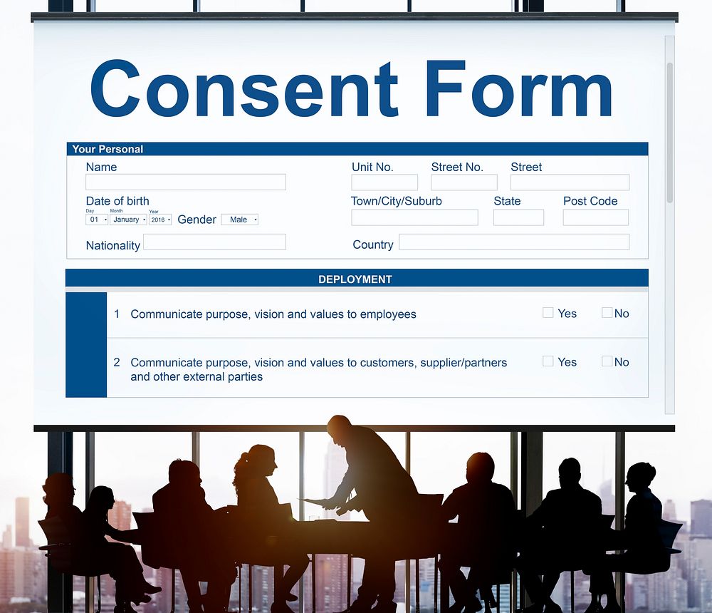 Consent Form Healthcare Medical Hospital Concept