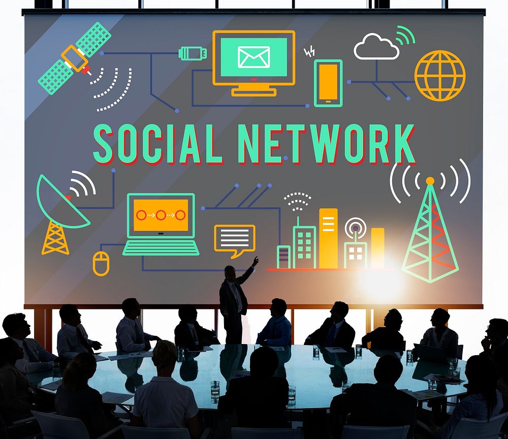 Social Network Sharing Online Communication Concept