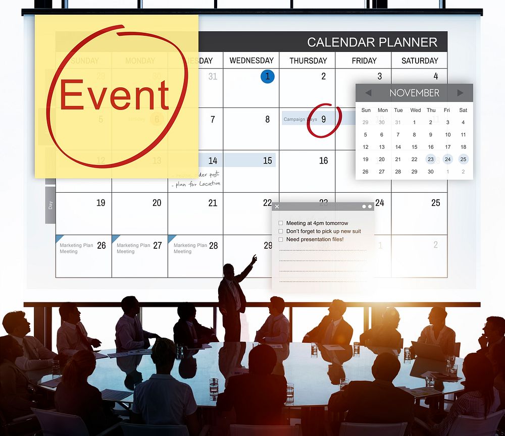 Event Celebration Occasion Happening Schedule Concept