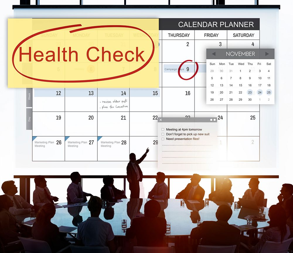 Health Check Healthcare and Medicine Wellness Schedule Concept