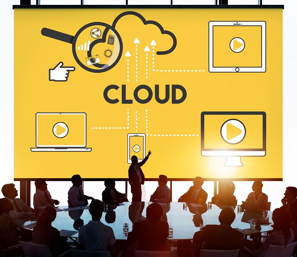 Cloud Network Storage Technology Connection Concept
