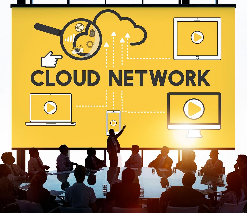 Cloud Network Storage Technology Connection Concept