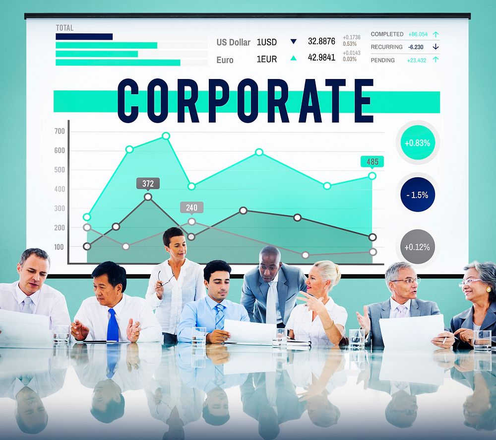 Corporate Business Collaboration Organization Concept