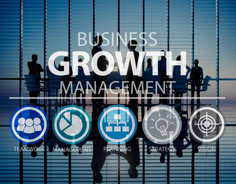 Growth Strategy Management Mission Success Concept