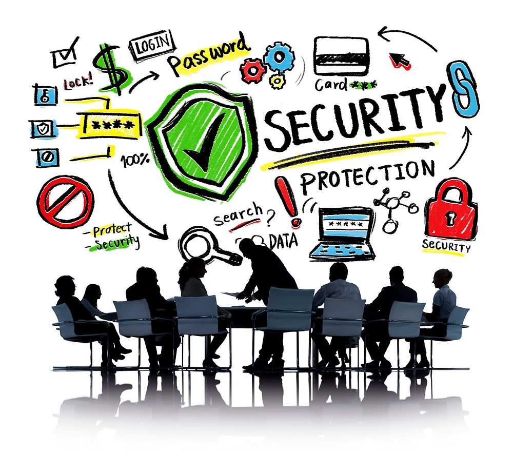 Ethnicity Business People Conference Discussion Security Protection Concept
