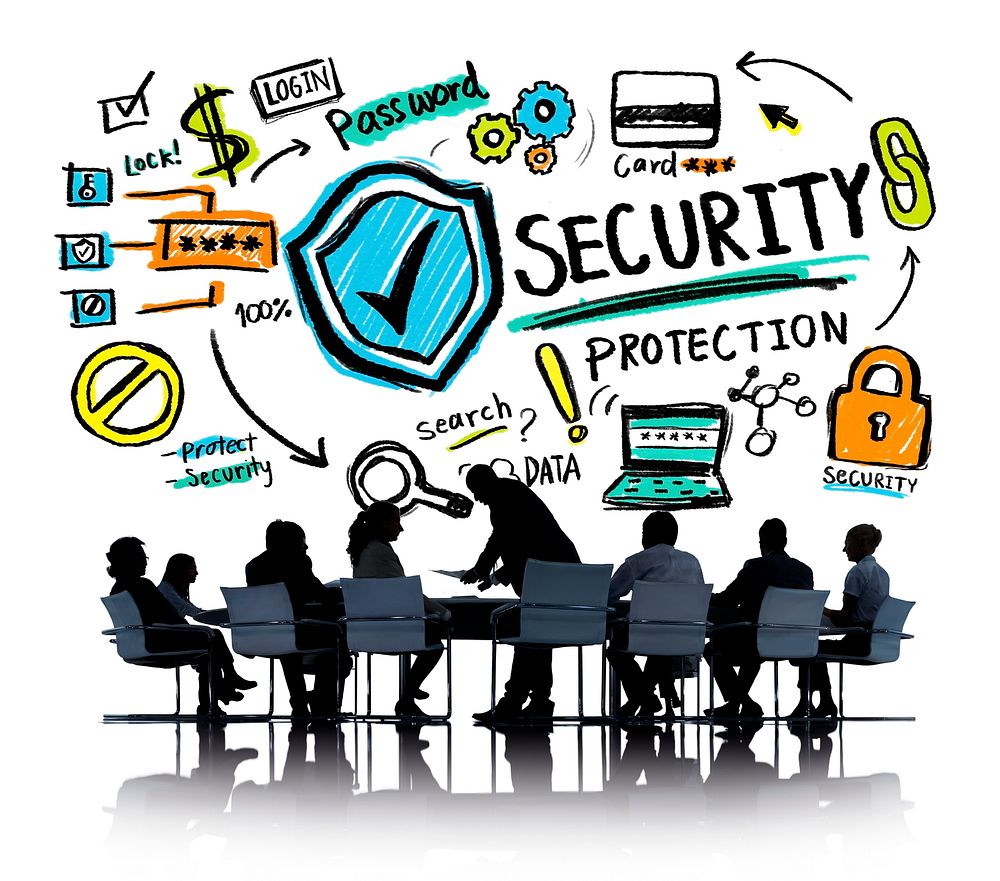 Ethnicity Business People Conference Discussion Security Protection Concept