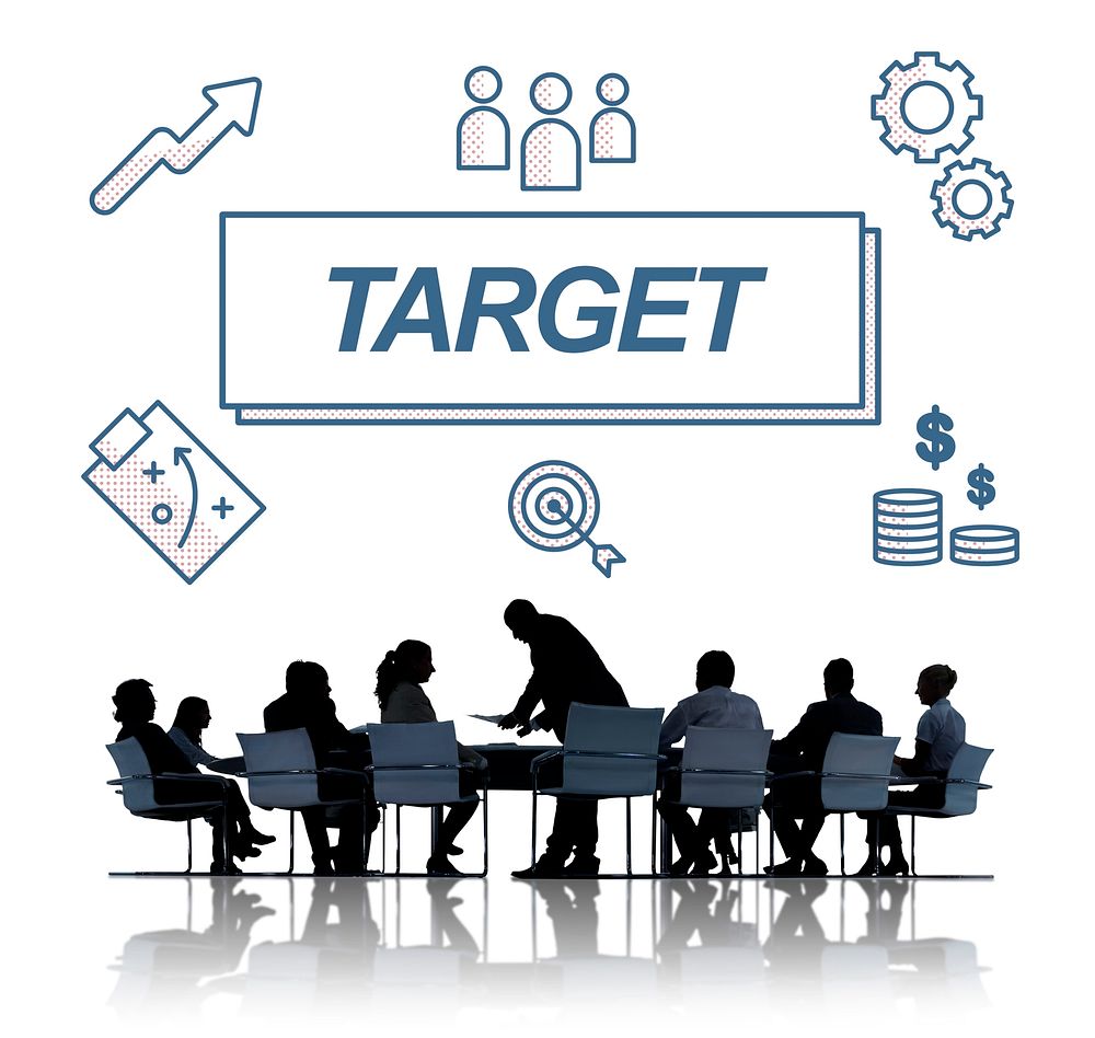 Target Accomplished Reached Goals Graphic Concept
