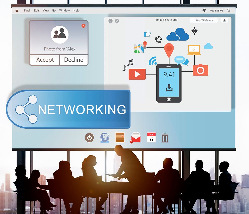 Sharing Networking Connection Exchange Technology Graphic Concept