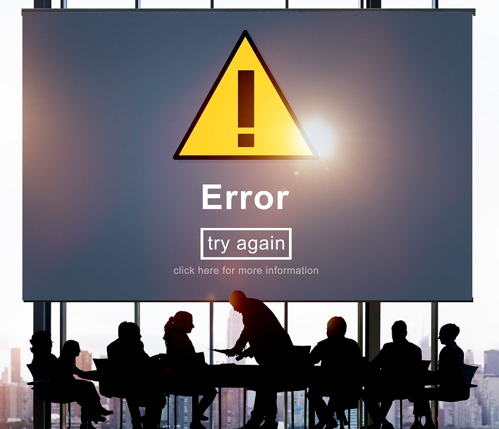 Error Mistake Online Reminder Beware Alert Concept