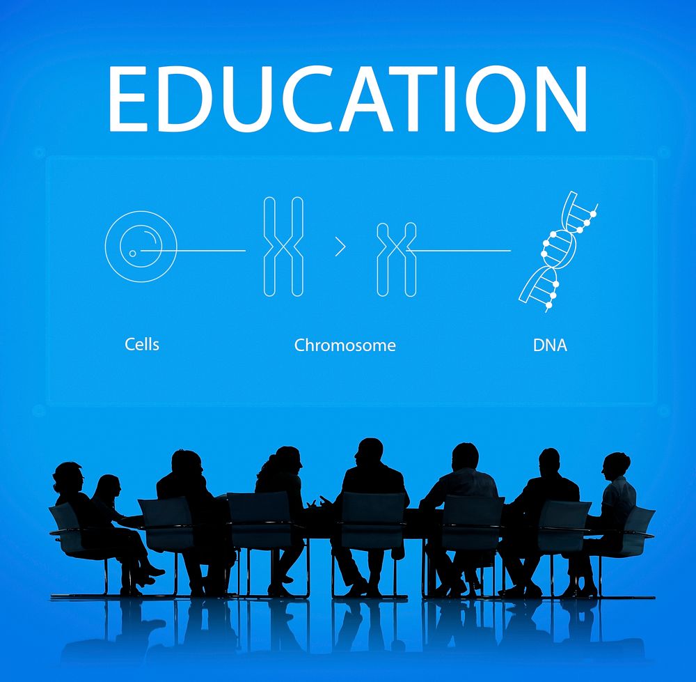 Chromosome DNA Icons Business People silhouette