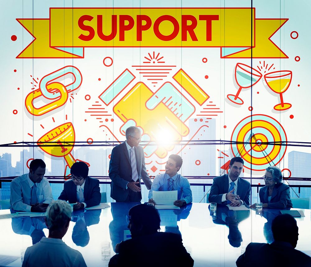 Support Helping Advice Collaboration Concept