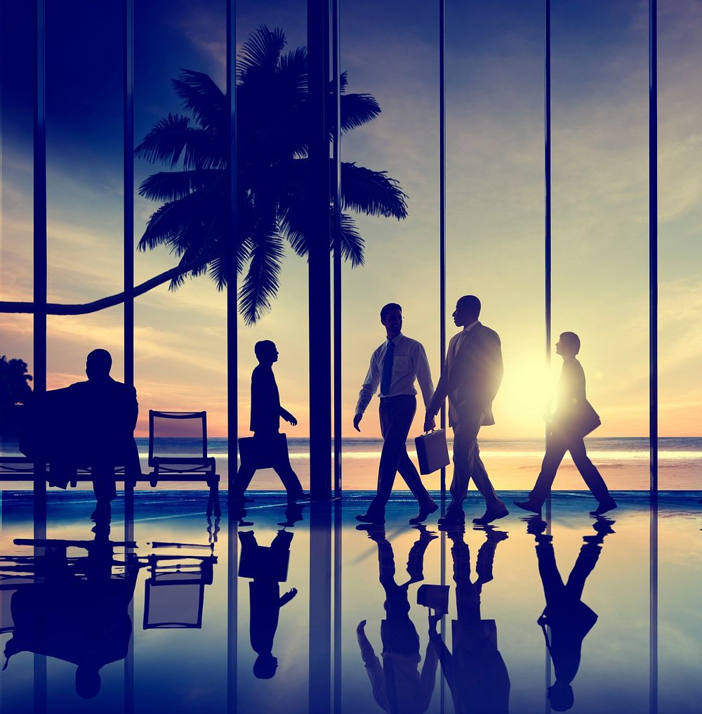 Business People Travel Beach Trip Airport Terminal Concept