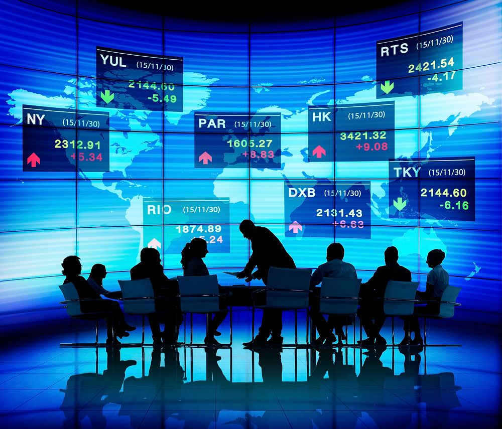 Global Business People Meeting Stock Exchange Concept